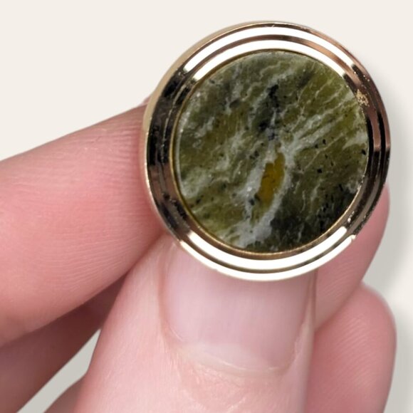 Vintage Connemara Marble Cufflinks - Picture 2 of 6